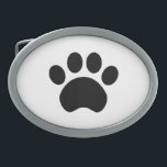Paw Print Belt Buckle<br><div class="desc">Paw, print, cat, dog, puppy, kitten, animal, lover, symbol, cute, black, pet, owner, cute</div>
