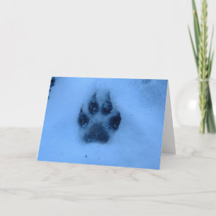 Paw Print Card