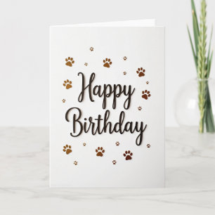 Paw Print Celebration Card