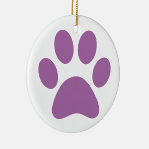 Paw Print Ceramic Ornament