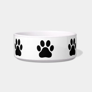 Paw Print Ceramic Pet Bowl