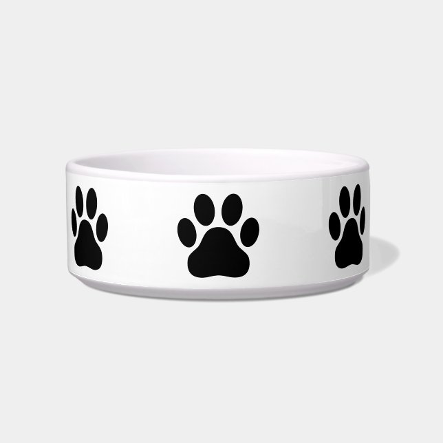 Paw Print Ceramic Pet Bowl (Front)