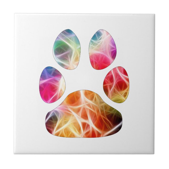 Paw Print Ceramic Tile (Front)