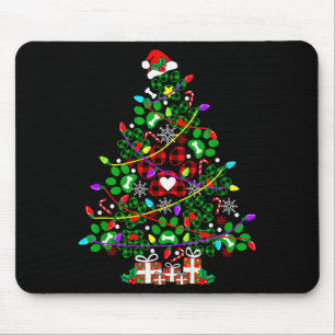 Paw Print Christmas Tree Dog Or Cat For Men Women  Mouse Pad