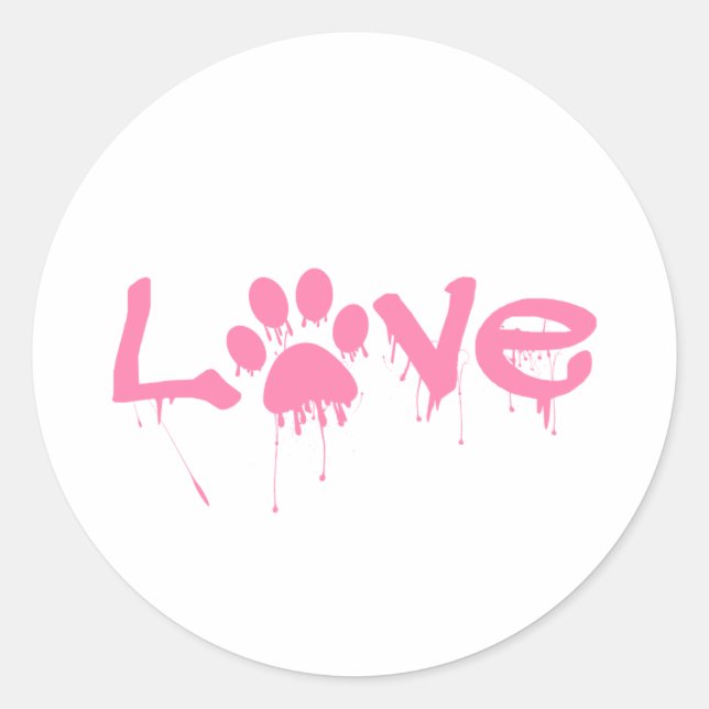 Paw Print   Classic Round Sticker (Front)