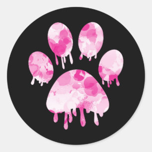 Paw Print Classic Round Sticker
