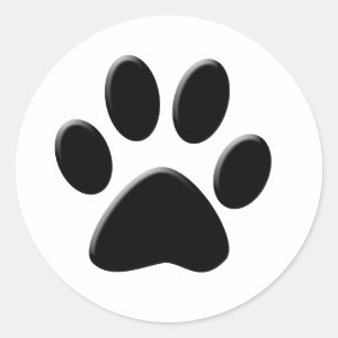 PAW PRINT CLASSIC ROUND STICKER