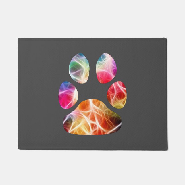 Paw Print Colours Doormat (Front)