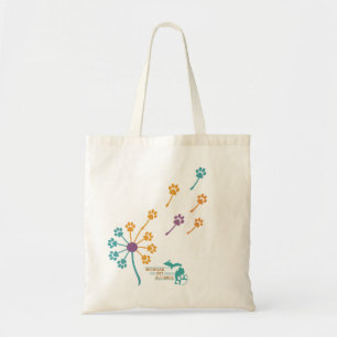 Paw Print Dandelion Tote Bag