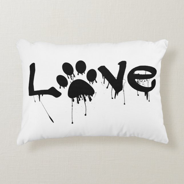 Paw Print    Decorative Cushion (Front)