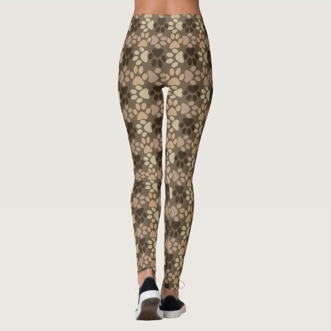 Paw Print Design Leggings (Back)