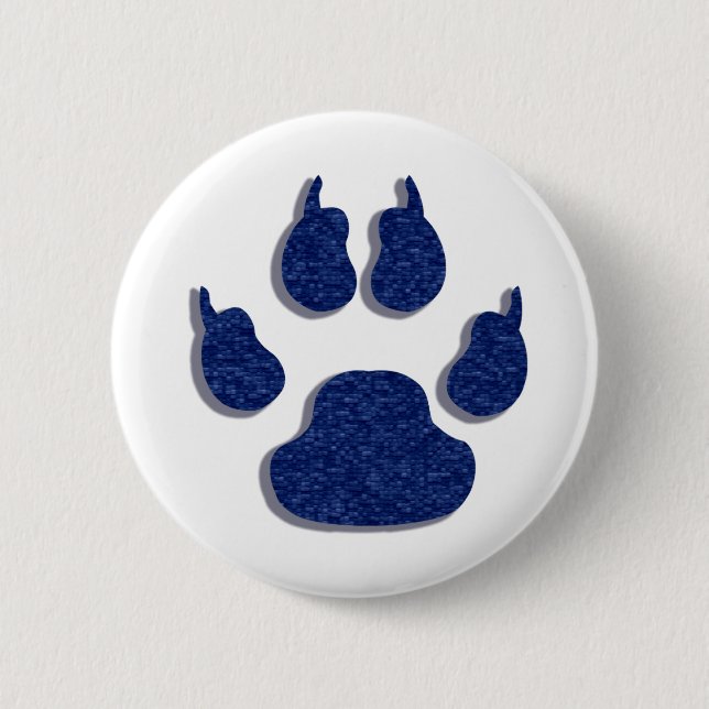 Paw Print Dog Canine Button (Front)