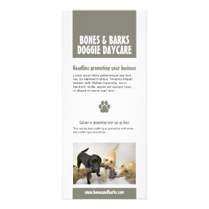 Paw Print Dog Care Rack Card