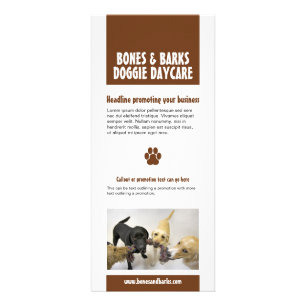 Paw Print Dog Care Rack Card