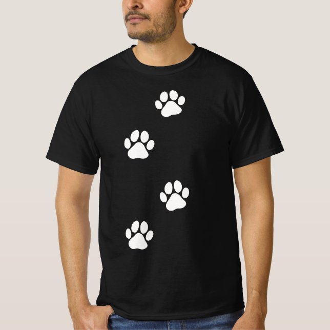 Paw Print Dog Cat Pet Lover  T-Shirt (Front)