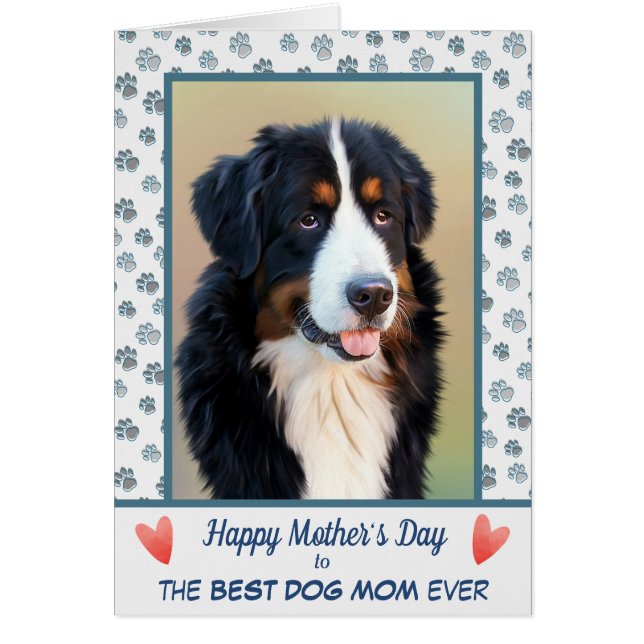Paw Print Dog Mum Photo Template Mother's Day (Front)