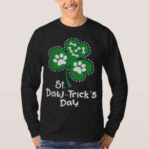 Paw Print Dog Owner Lover St. Patrick's Day Shamro T-Shirt