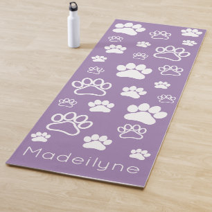 Paw Print Doga-Modern Monogram-Prana Purple Yoga Mat