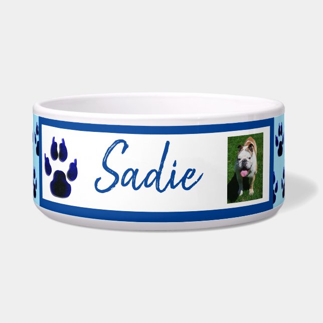 Paw Print. Dog's name and photo Custom (Front)