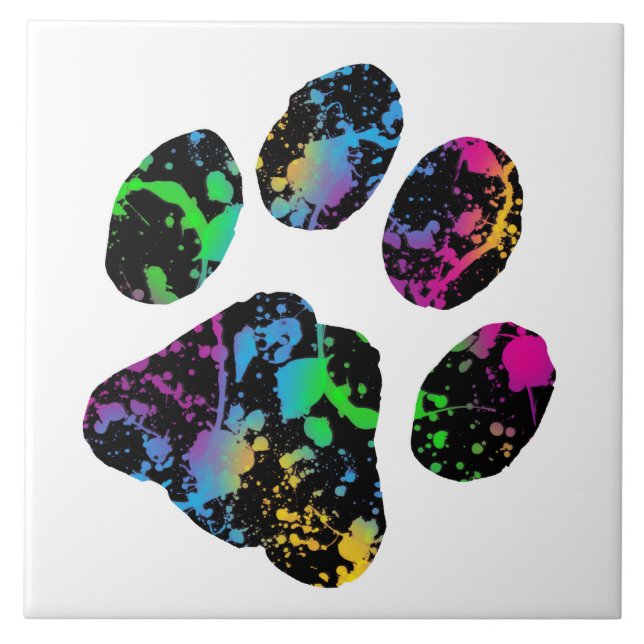 Paw Print - Gifts for Dog Lovers Ceramic Tile (Front)