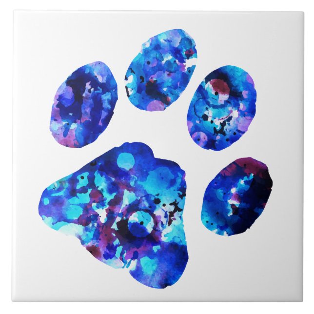 Paw Print - Gifts for Dog Lovers Ceramic Tile (Front)