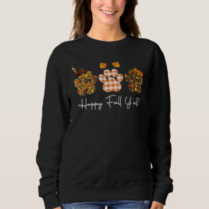 Paw Print Halloween Thanksgiving Fall Cat Dog Sweatshirt
