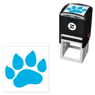 Paw Print in Choice of Custom Colours Self-inking Stamp
