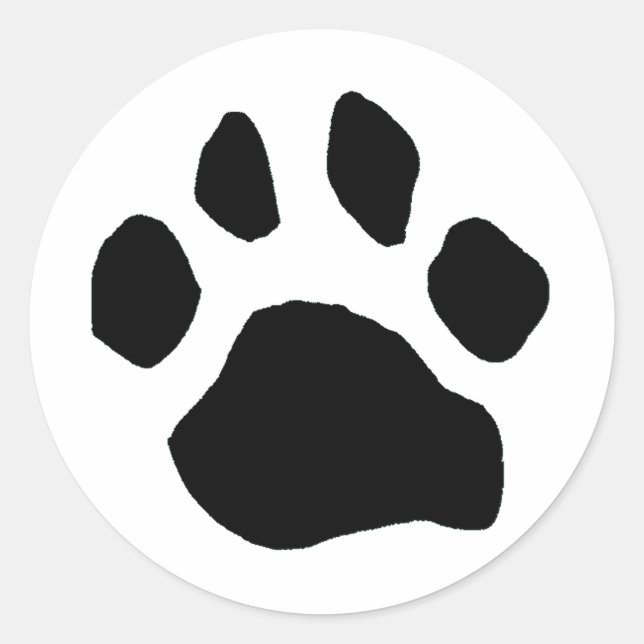 Paw Print Items Classic Round Sticker (Front)
