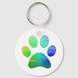 Paw Print Key Ring