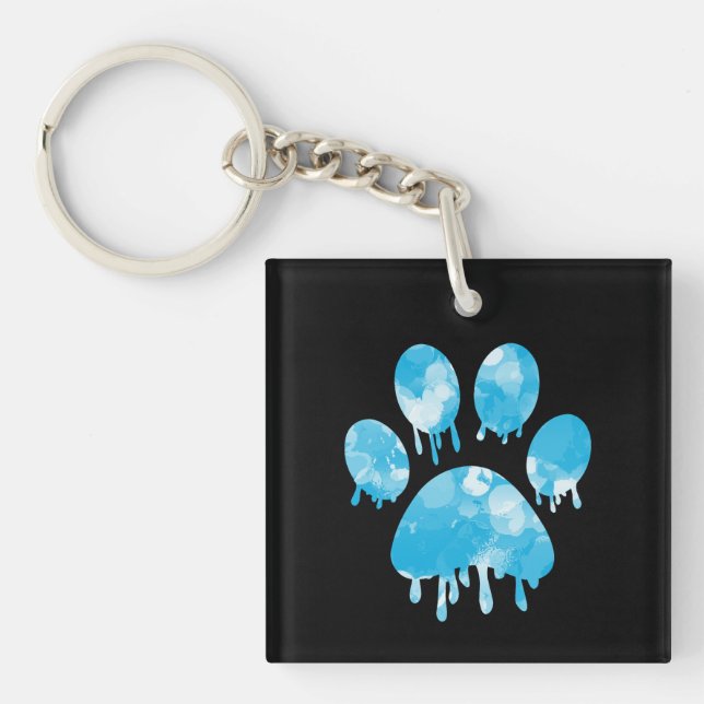 Paw Print          Key Ring (Front)