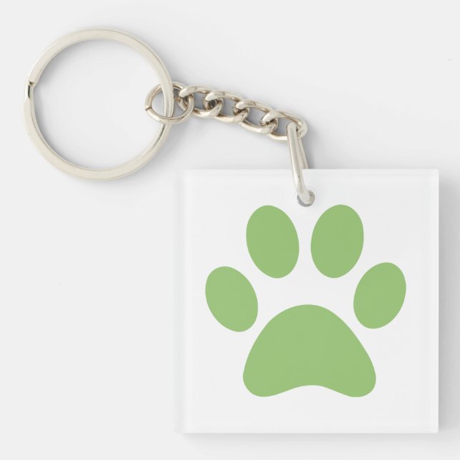 Paw Print   Key Ring (Front)