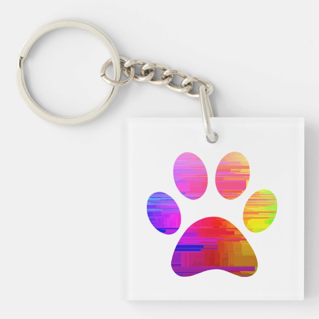 Paw Print             Key Ring (Front)