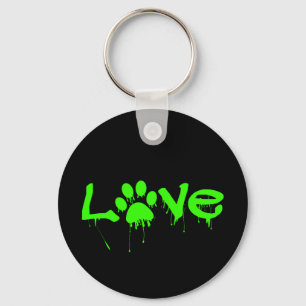 Paw Print Key Ring