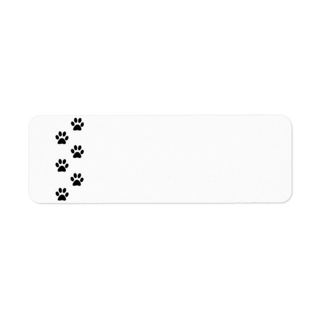 Paw Print Label Return Address Label (Front)