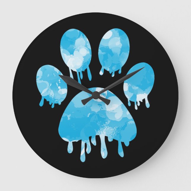 Paw Print        Large Clock (Front)