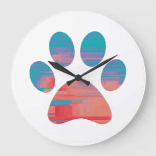 Paw Print              Large Clock