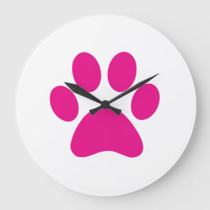 Paw Print Large Clock