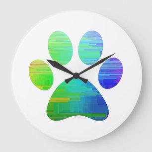 Paw Print Large Clock
