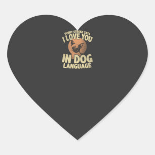 Paw Print Love Dog Quote Art for Pet Owners Heart Sticker