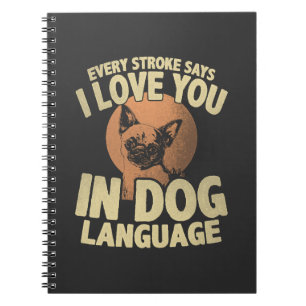 Paw Print Love Dog Quote Art for Pet Owners Notebook