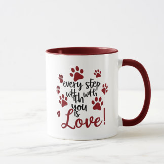 Paw Print Love Mug
