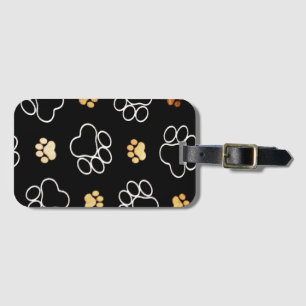 Paw print   luggage tag