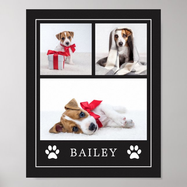 Paw Print | Multi Photo Pet Dog or Puppy (Front)
