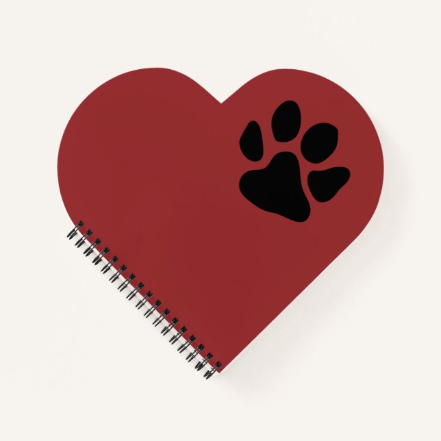 Paw Print On My Heart Notebook (Front)