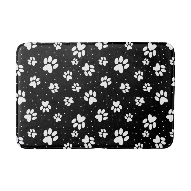 Paw Print Pattern Bath Mat (Front)