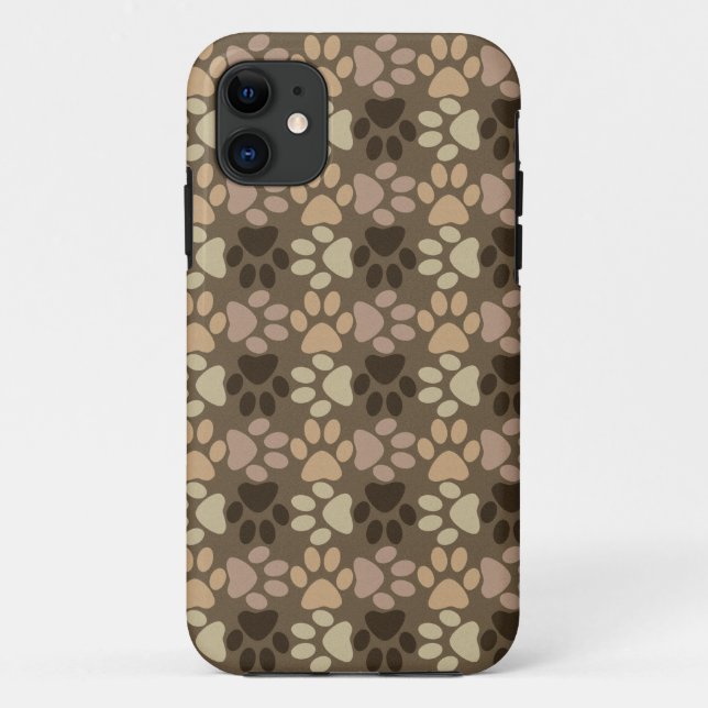 Paw Print Pattern Design Case-Mate iPhone Case (Back)