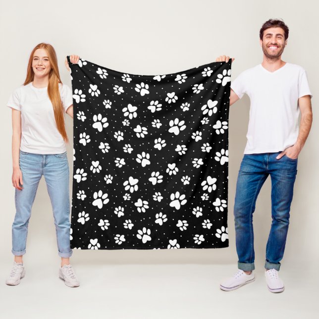 Paw Print Pattern  Fleece Blanket (In Situ)