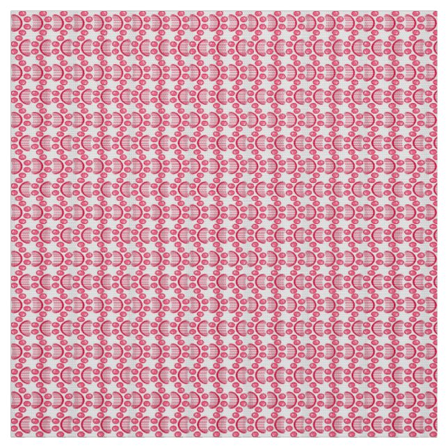 Paw print pattern in red colour fabric (Swatch)