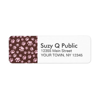 Paw Print Personal Address Labels