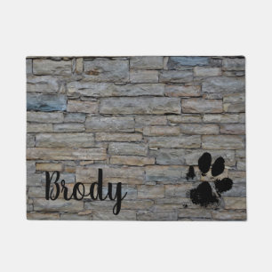 Paw Print Personalised Door Mat